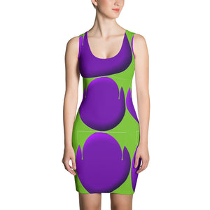 Purple Green Bold Design RegiaArt - Sublimation Cut & Sew Dress