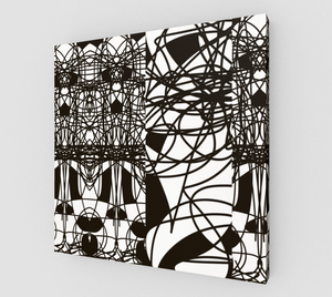 Black and White Lines Design RegiaArt - Canvas print